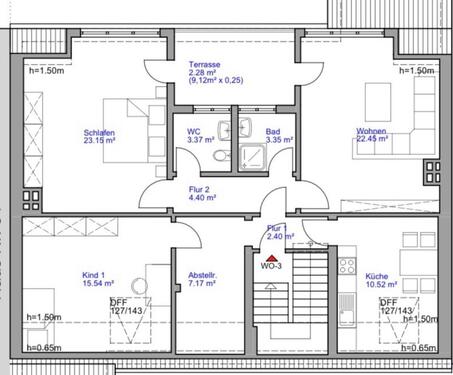 Foto - Wohnung teilmöbliert Beeck - 850,00 EUR Kaltmiete,