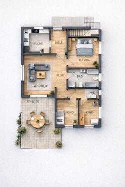 Foto - Großzügige 4-Zimmer-Wohnung mit großer Terrasse in ruhiger Sackga