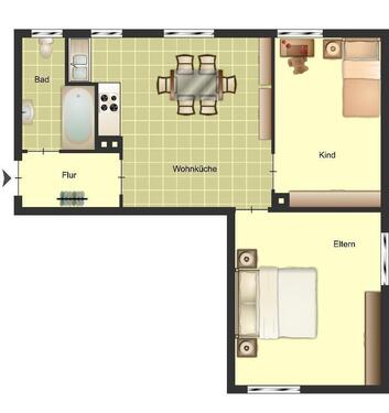 Foto - Demnächst frei! 2-Zimmer-Wohnung in Duisburg Huckingen