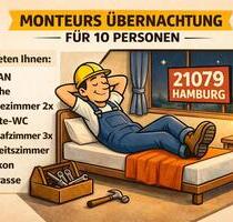 Monteure Zimmer für 10 Personen - Hamburg Harburg