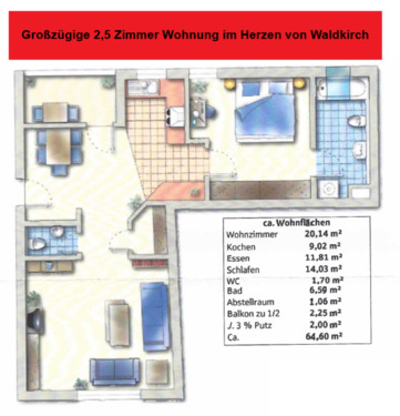 Foto - Großzügige 2,5 Zimmer-ETW in zentraler Stadtlage von Waldkirch