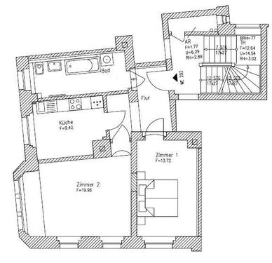 Foto - 2 Zimmer Etagenwohnung zur Miete in Leipzig