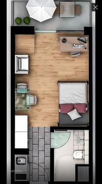 Foto - Studentenappartement + TGS - 145.000,00&nbsp;EUR Kaufpreis, ca.&nbsp; 23,00&nbsp;m&sup2;