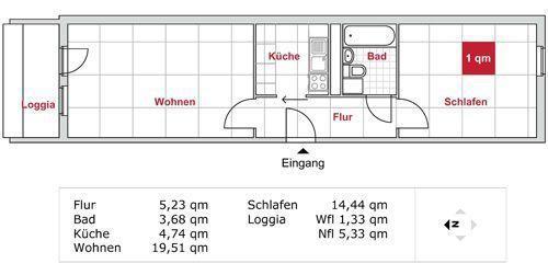 Foto - 2 Zimmer Etagenwohnung zur Miete in Dresden
