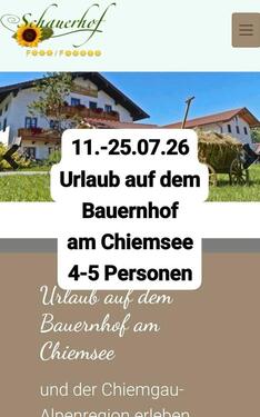 Foto - Bauernhofurlaub Chiemsee - Ferienwohnung 14 Tage im Juli, 4-5 P.