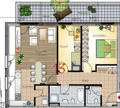 Foto - 3 Zimmer Etagenwohnung zur Miete in Leverkusen