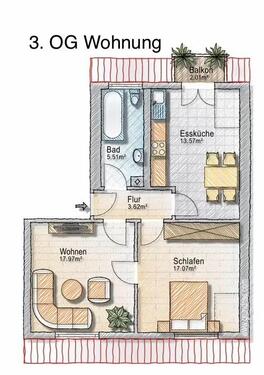 Foto - 3.5 Zimmer Etagenwohnung in Mannheim