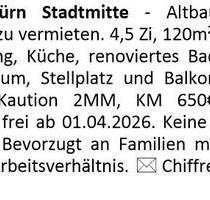 Altbauwohnung - Walldürn - 650,00 EUR Kaltmiete, ca.  120,00 m² in Walldürn (PLZ: 74731)