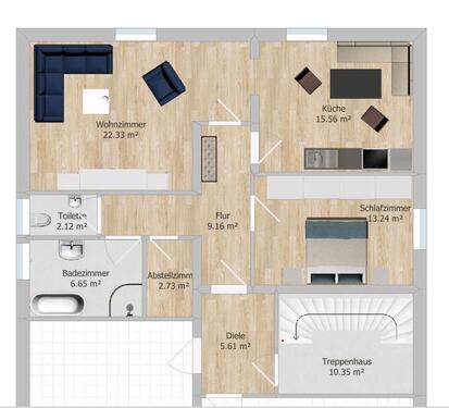 Foto - Helle 2,5 Zimmer Souterrain Wohnung mit Garten