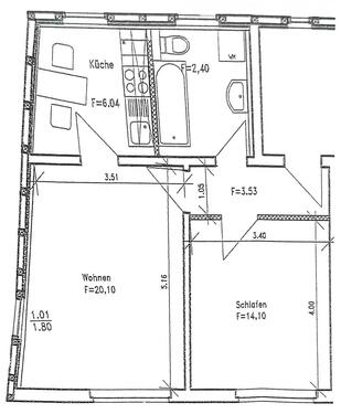 Foto - 2 Zimmer Etagenwohnung zur Miete in Parchim