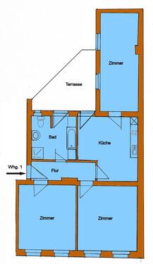 Foto - 3 Zimmer Erdgeschoßwohnung zur Miete in Wittenberge