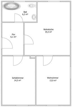 Foto - 2.5 Zimmer Etagenwohnung zur Miete in Waldkirchen