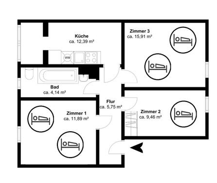 Foto - 3 Zimmer andere zur Miete in Taucha