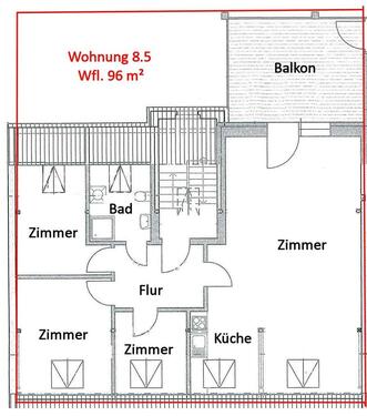 Foto - 4 Zimmer Dachgeschoßwohnung zur Miete in Wittenberge