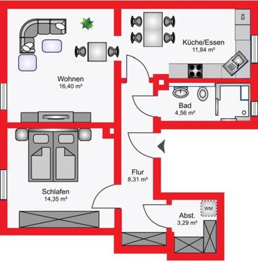 Foto - Kernsanierte 2-Zimmerwohnung - 650,00 EUR Kaltmiete,
