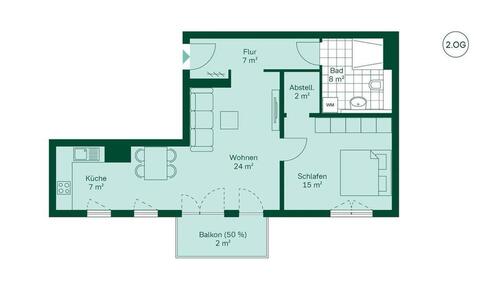 Foto - 2 Zimmer Etagenwohnung zur Miete in Berlin