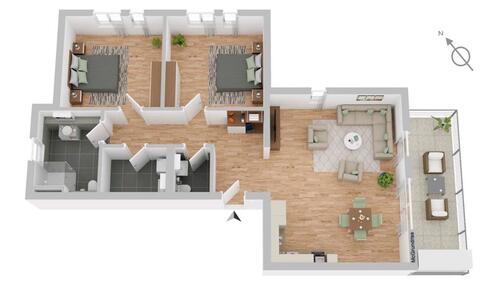 Foto - 3 Zimmer Etagenwohnung zur Miete in Lüneburg