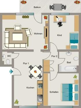 Foto - Etagenwohnung zur Miete in Herten