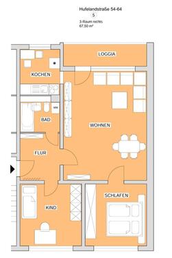 Foto - 3 Zimmer Etagenwohnung zur Miete in Stollberg (Erzgebirge)
