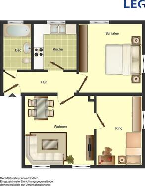 Foto - 2 Zimmer Erdgeschoßwohnung zur Miete in Bocholt