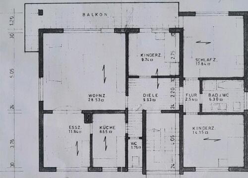 Foto - 4- Zimmer 1. OG - 1.200,00&nbsp;EUR Kaltmiete, ca.&nbsp; 111,00&nbsp;m&sup2;