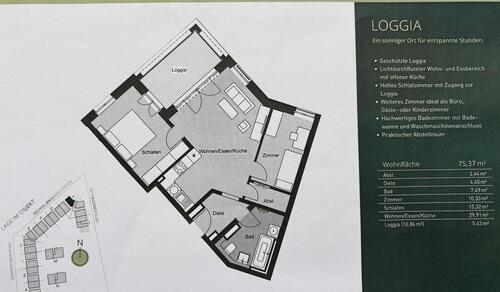 Foto - 3 Zimmer Erdgeschoßwohnung zur Miete in Darmstadt