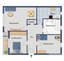 Helle 3-Zi.-Wohnung mit Balkon - 624,00 EUR Kaltmiete, in Osnabrück (PLZ: 49088) Dodesheide