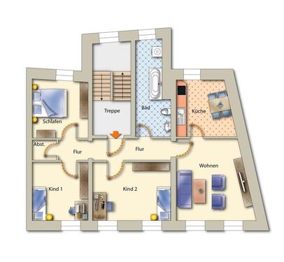 Foto - 4 Zimmer Etagenwohnung zur Miete in Freiberg