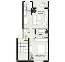 W-Elberfeld 2-Zimmer-Wohnung Viehhofstr. 67 mit Südbalkon im 3.OG - Wuppertal Arrenberg