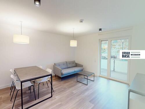 Foto - URBAN BASE: Vollmöbliertes 2-Zimmer-Apartment mit EBK, BALKON, ALL-IN-MIETE, UVM. im Wiesbadener Stadtzentrum