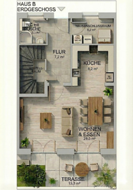 Foto - Reihenhaus in Bad Honnef, 145 m^2, zwei Terassen, fast Neubau