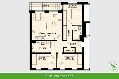 Foto - 4 Zimmer Etagenwohnung zur Miete in Leipzig