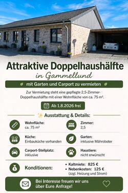 Foto - 2.5 Zimmer Etagenwohnung zur Miete in Jübek