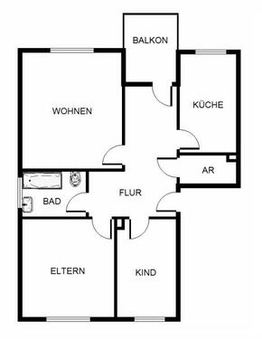 Foto - 3 Zimmer Erdgeschoßwohnung zur Miete in Essen