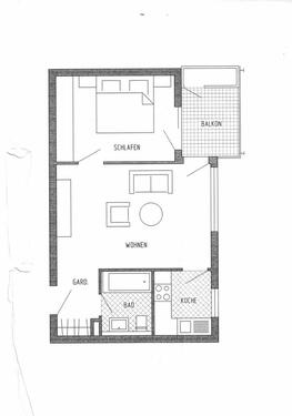 Foto - 2- Zimmer- EG Wohnung mit Terrasse und TG Stellplatz