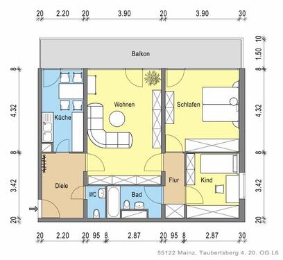 Foto - Etagenwohnung zur Miete in Mainz