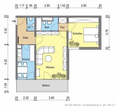 Foto - Etagenwohnung zur Miete in Mainz