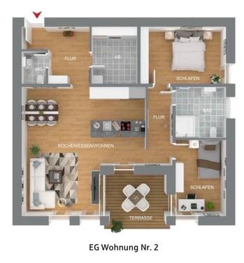 Foto - Ihr neues Zuhause: Exklusive 3-Zimmer Neubau-Wohnung Erdgeschoss