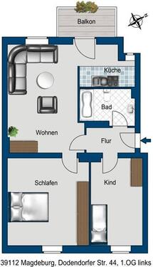Foto - 3 Zimmer Etagenwohnung zur Miete in Magdeburg