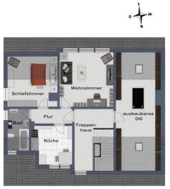 Foto - 2 Zimmer Dachgeschoßwohnung zur Miete in Aschaffenburg