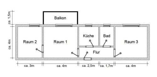Foto - 2.5 Zimmer Erdgeschoßwohnung zur Miete in Bielefeld