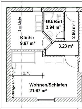 Foto - 2 Zimmer Dachgeschoßwohnung zur Miete in Römhild