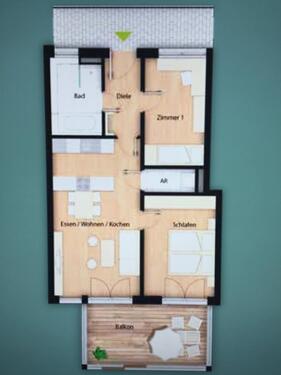 Foto - Luxuriöse 3 Zimmer-Wohnung im 2. OG mit Aufzug am Waldrand