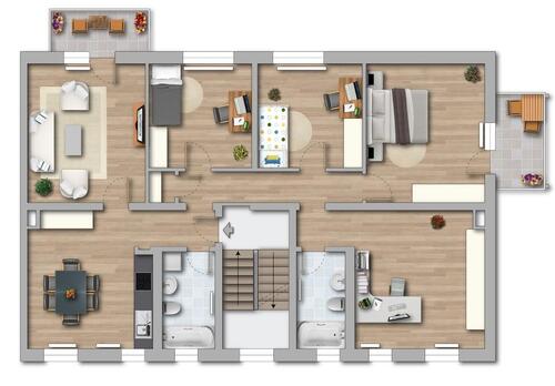 Foto - Großzügige 5-Raumwohnung mit zwei Bädern und Balkon