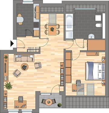 Foto - 2 Zimmer Dachgeschoßwohnung zur Miete in Wilhelmshaven