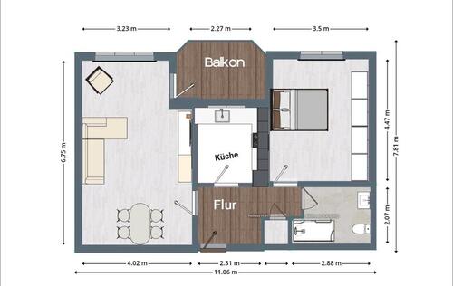 Foto - Wohnung in Bielefeld Theesen - 650,00&nbsp;EUR Kaltmiete, ca.&nbsp; 64,00&nbsp;m&sup2;