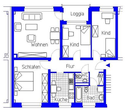 Foto - 4 Zimmer Etagenwohnung in Minden