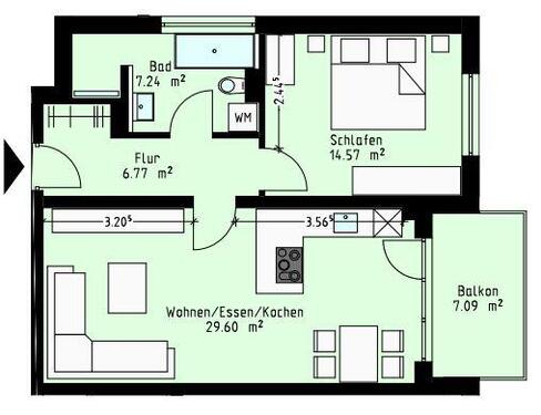 Foto - Etagenwohnung zur Miete in Gera