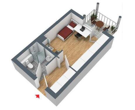 Foto - Möbliertes Apartment mit Balkon, Tiefgaragenstellplatz & Keller
