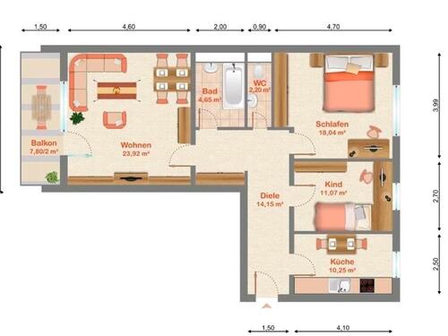 Foto - 3-Zimmer-Wohnung in Brühl-Rohrhof zu verkaufen *provisionsfrei*